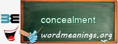 WordMeaning blackboard for concealment